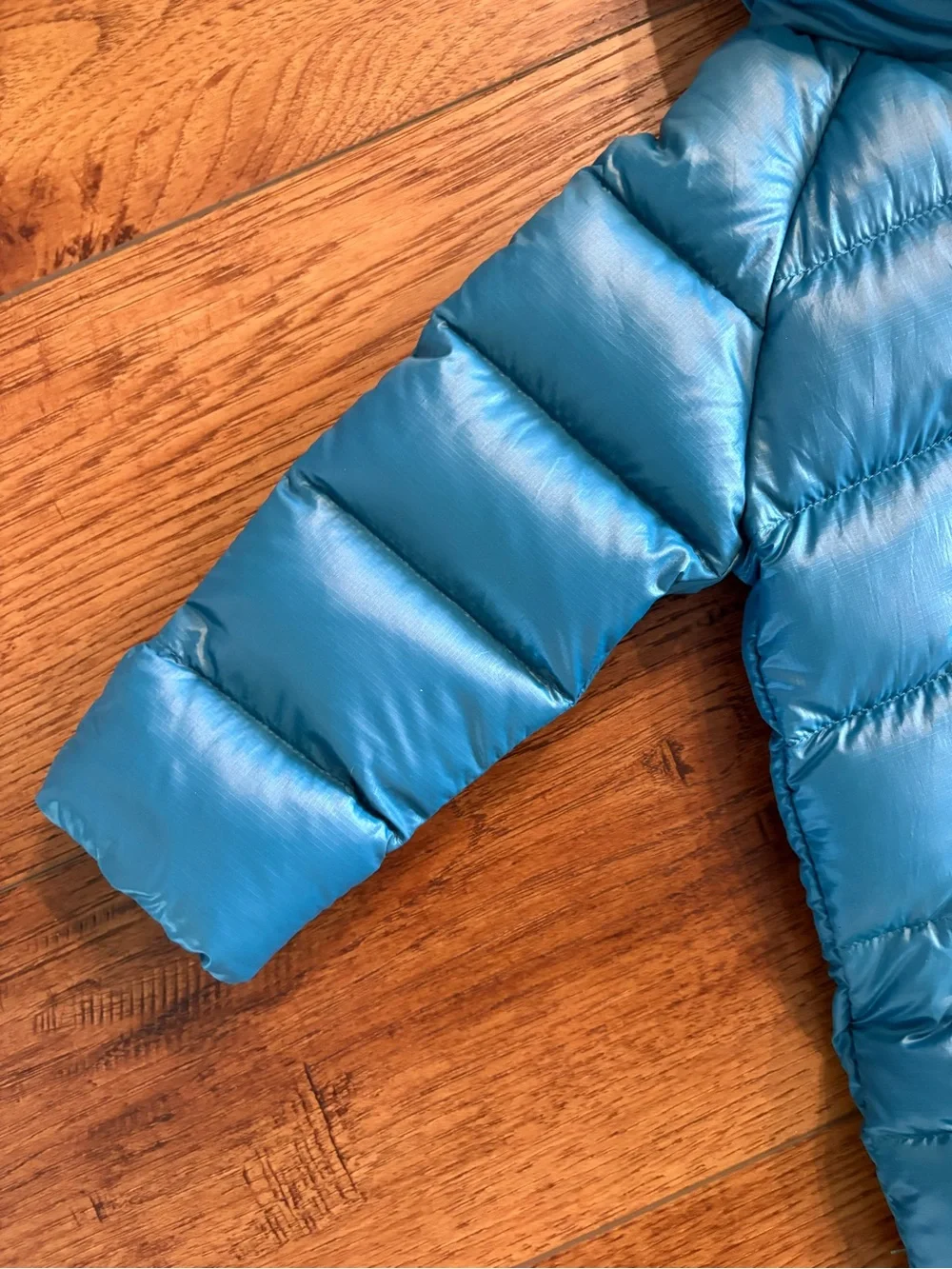Patagonia Baby 3-6M Hi-Loft Down Bunting Snowsuit Blue Hooded
